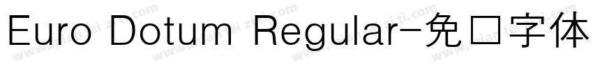 Euro Dotum Regular字体转换